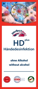 Banner HD plus Händedesinfektion